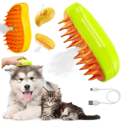 Cepillo con vapor para gatos y perros